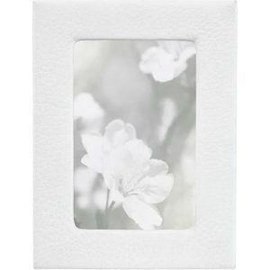 4" x 6" Leather Studio Frame - White