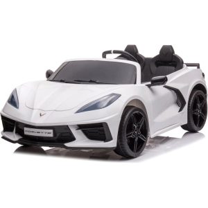 24V Corvette C8 2-Seater Ride On Car - White