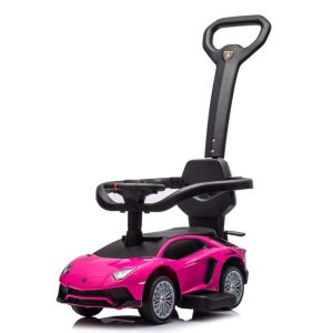 Lamborghini 3-in-1 Push Ride On Toy Car - Pink