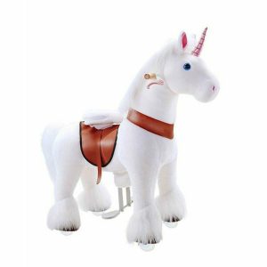 White Model U Ride-On Unicorn - 4-7 Years