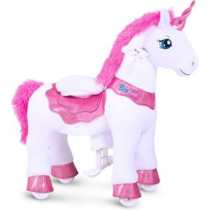 Pink Model E Ride-On Unicorn - 3-4 Years