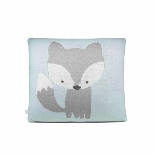 Light Blue Fox Pillow