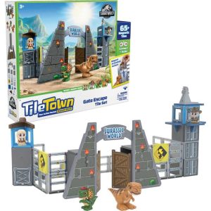 Tile Town Jurassic World Dino Escape Magnetic Tiles Playset