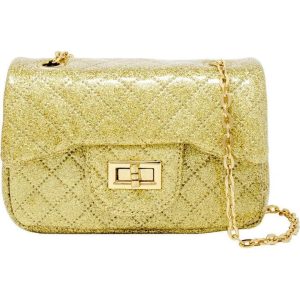 Classic Quilted Sparkle Mini Purse - Gold