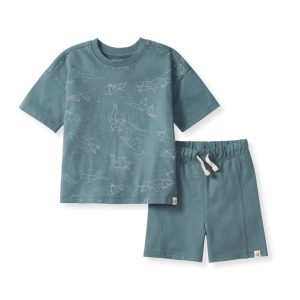 Origami Dinos Boy Tee & Shorts Set